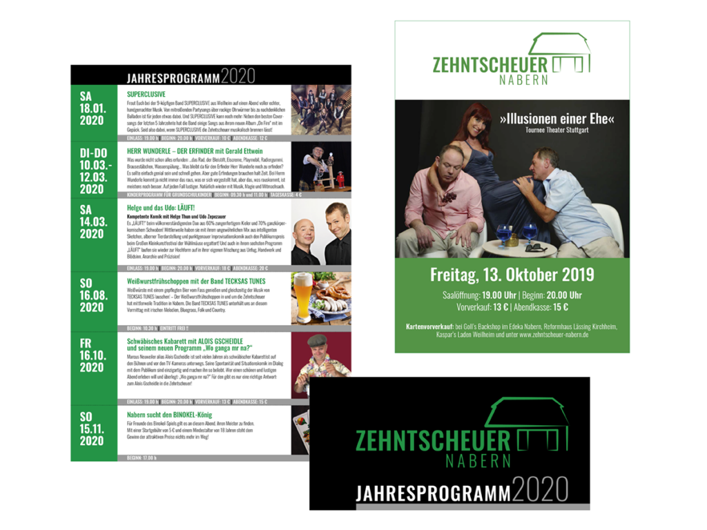 Bürgerverein Zehntscheuer Nabern – Jahresprogramm, Veranstaltungsplakat